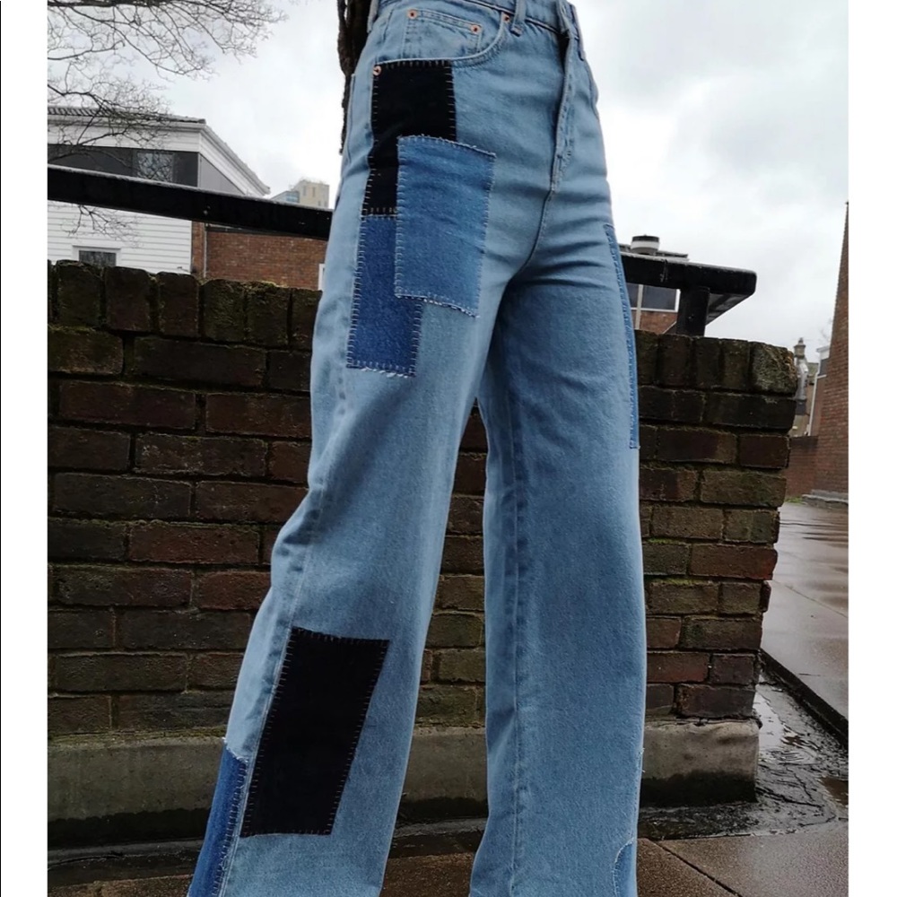 Urban Outfitters BDG Patchwork Heart Puddle Jean